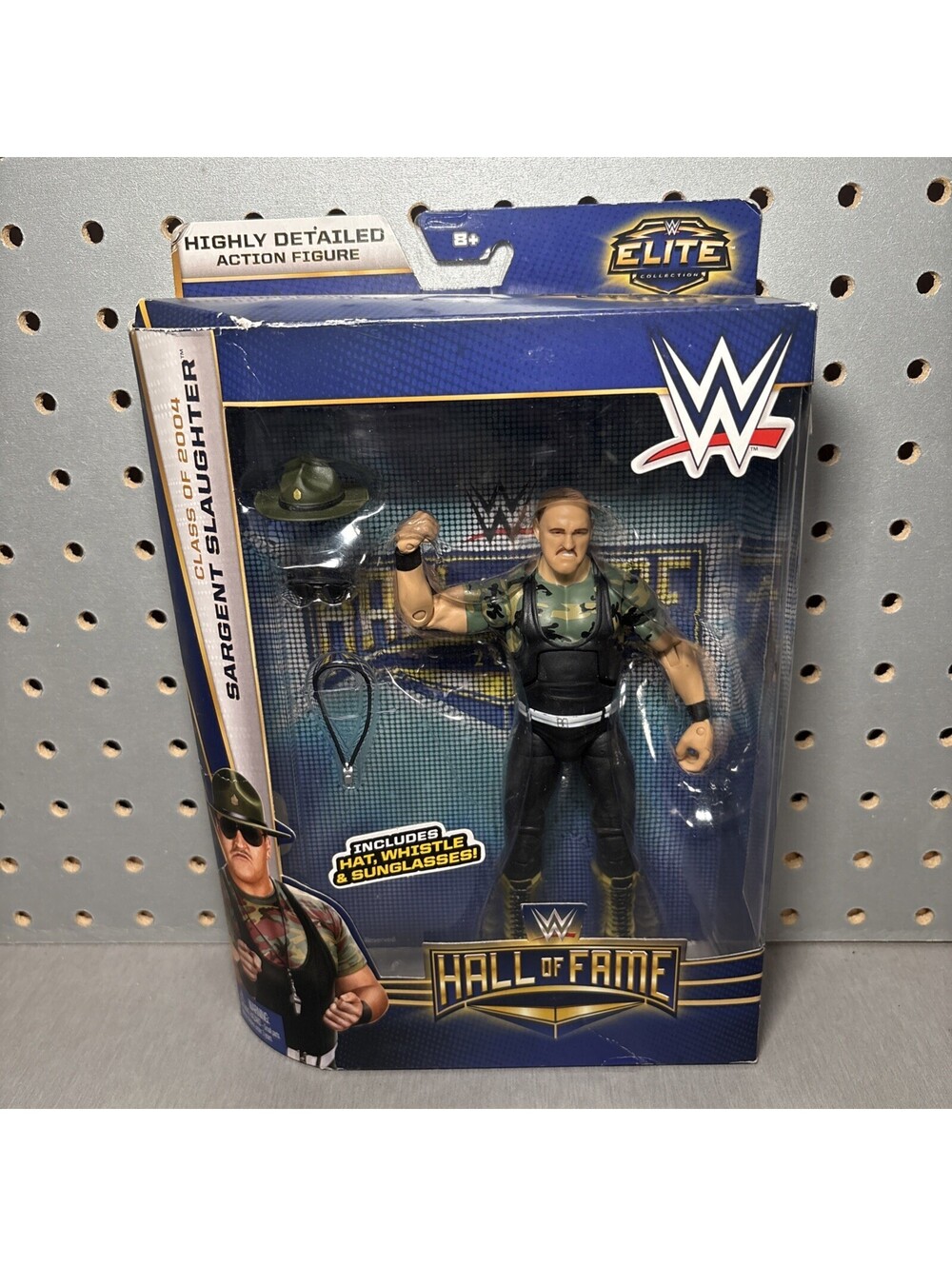 WWE Elite Hall of Fame Sargent Slaughter Figure Class of 2004 NEW SEALED